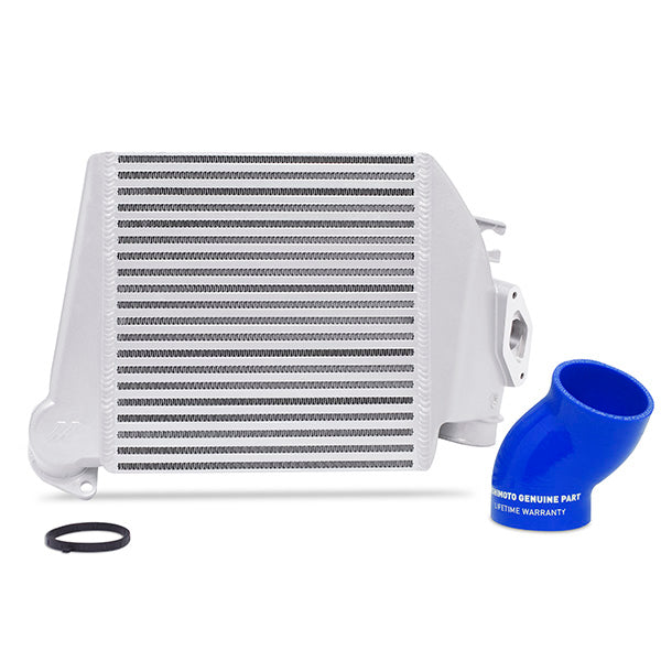 Mishimoto MMTMIC-WRX-08SLBL Kit de intercooler top mount para Subaru WRX 08-14 plata con manguito azul