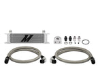 Kit de radiador de aceite universal de 10 filas Mishimoto MMOC-U plateado