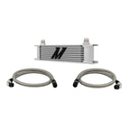Kit de radiador de aceite universal de 10 filas Mishimoto MMOC-U plateado