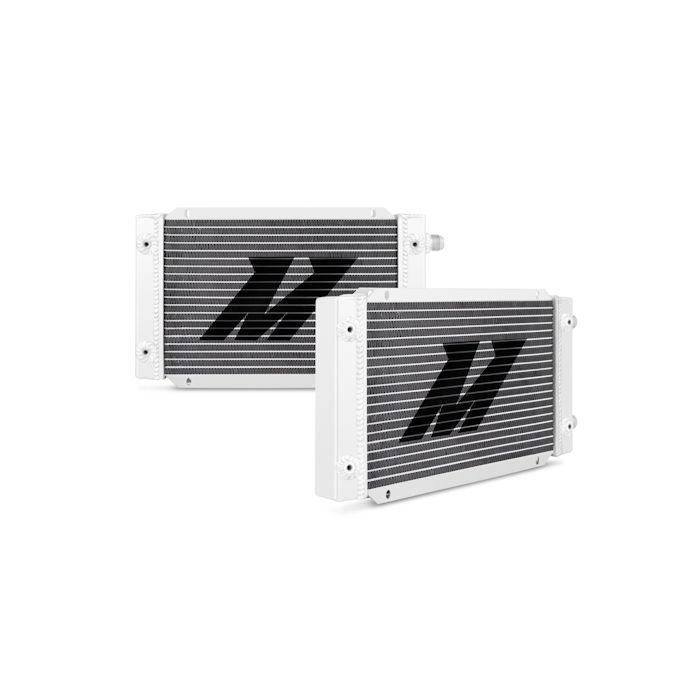 Mishimoto MMOC-19DP 19-Row Dual-Pass Universal Oil Cooler, Silver.