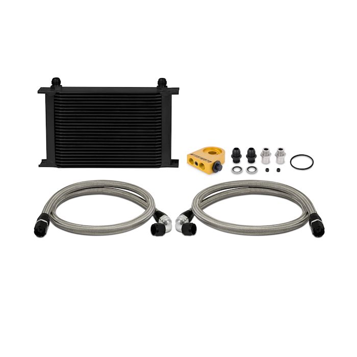 Mishimoto MMOC-UHTBK 25-Row Universal Thermostatic Oil Cooler Kit, Black.