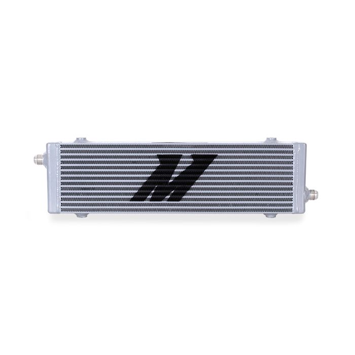 Mishimoto MMOC-SP-LSL Universal Large Silver Cross-Flow Bar-and-Plate Oil Cooler.
