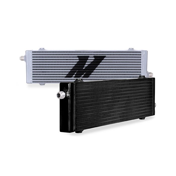 Mishimoto MMOC-SP-LSL Universal Large Silver Cross-Flow Bar-and-Plate Oil Cooler.
