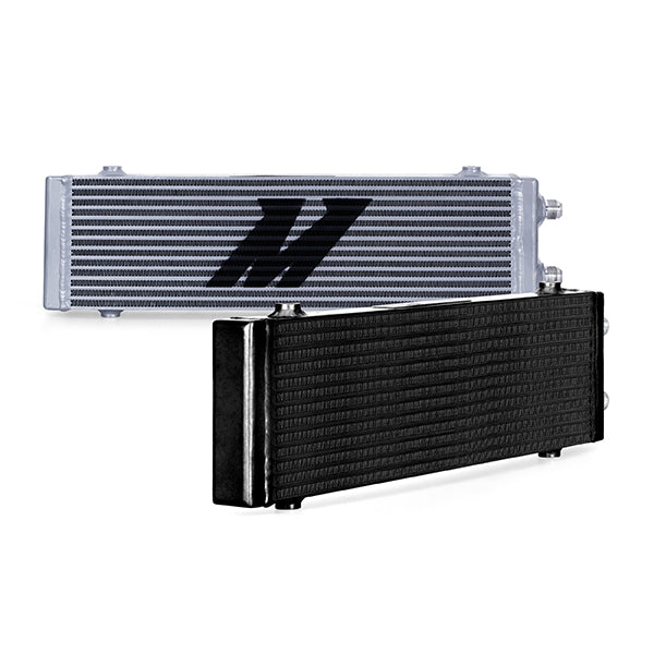 Mishimoto MMOC-DP-LSL Radiador de aceite universal de doble paso Bar & Plate grande plateado