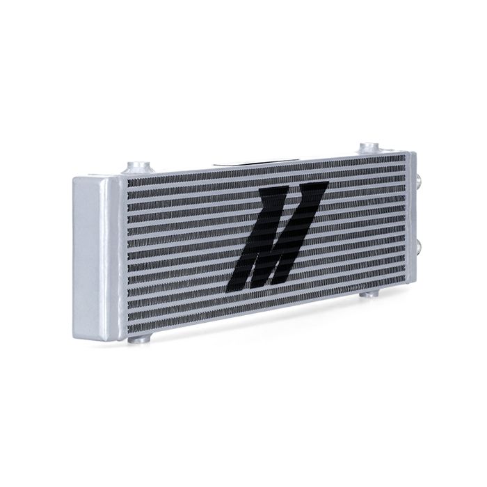 Mishimoto MMOC-DP-LSL Large Silver Dual Pass Bar-Plate Universal Oil Cooler