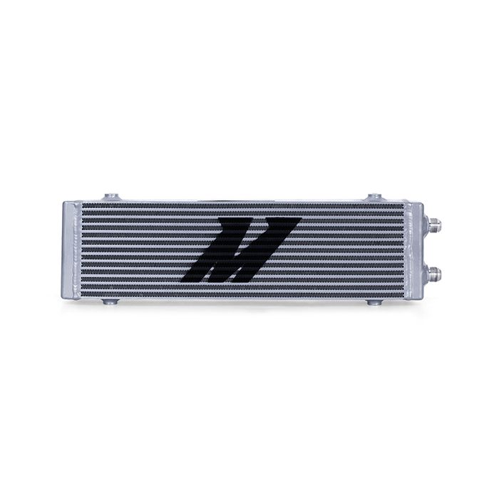 Mishimoto MMOC-DP-LSL Large Silver Dual Pass Bar-Plate Universal Oil Cooler