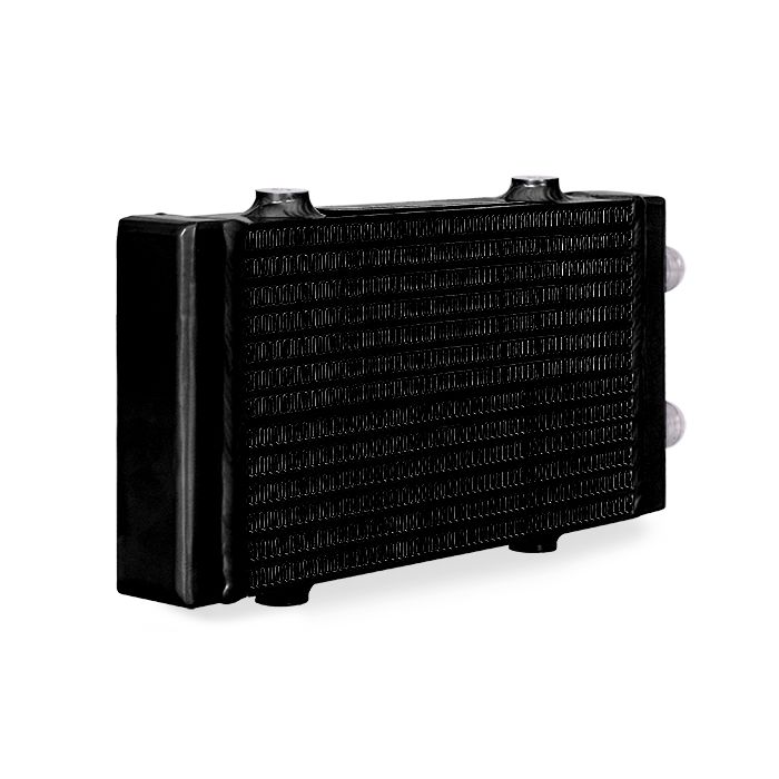 Mishimoto MMOC-DP-SBK Universal Bar-and-Plate Dual-Pass Oil Cooler, Small, Black