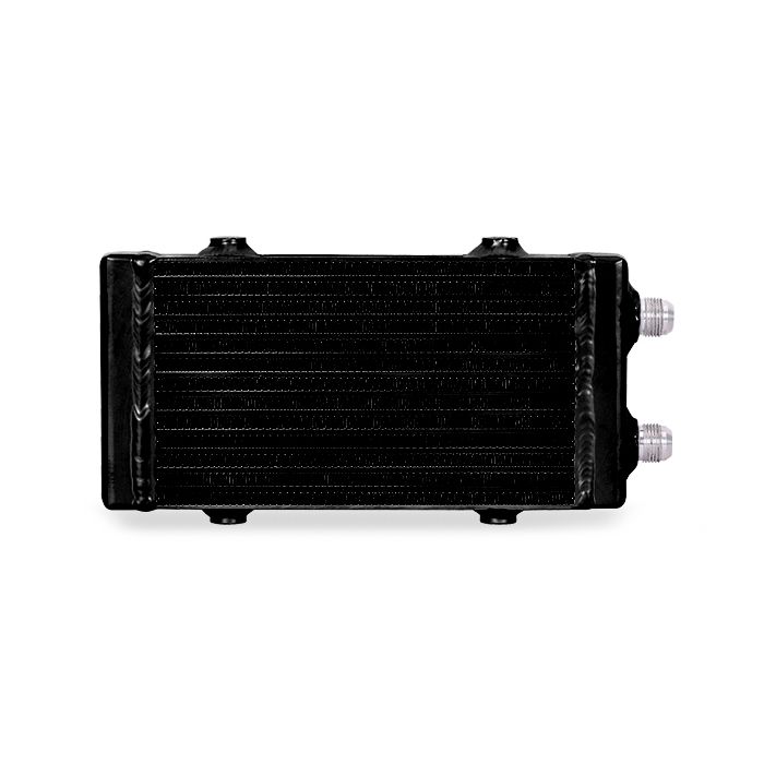 Mishimoto MMOC-DP-SBK Universal Bar-and-Plate Dual-Pass Oil Cooler, Small, Black