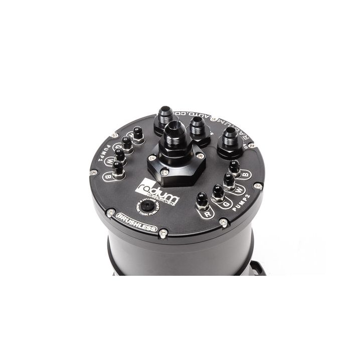 MPFST Tanque de compensación de combustible con múltiples bombas Ti Automotive E5LM Radium Engineering