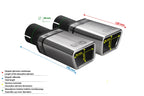 Embellecedor de escape universal especial 86×54 mm longitud 120 mm diámetro de montaje 50 mm
