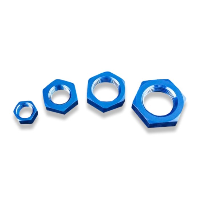 AN-12 AN12 (1-1/16 UNF) JIC Bulkhead Hex Nut Adapter Fuel Oil Hose Fitting, Blue