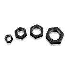 AN-6 AN6 (9/16 UNF) Bulkhead JIC Fuel Oil Hose Fitting Hex Nut Black