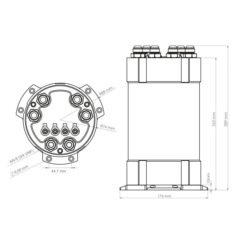 Nuke Performance 2G Fuel Surge Tank 3,0 litros para bombas de combustible internas