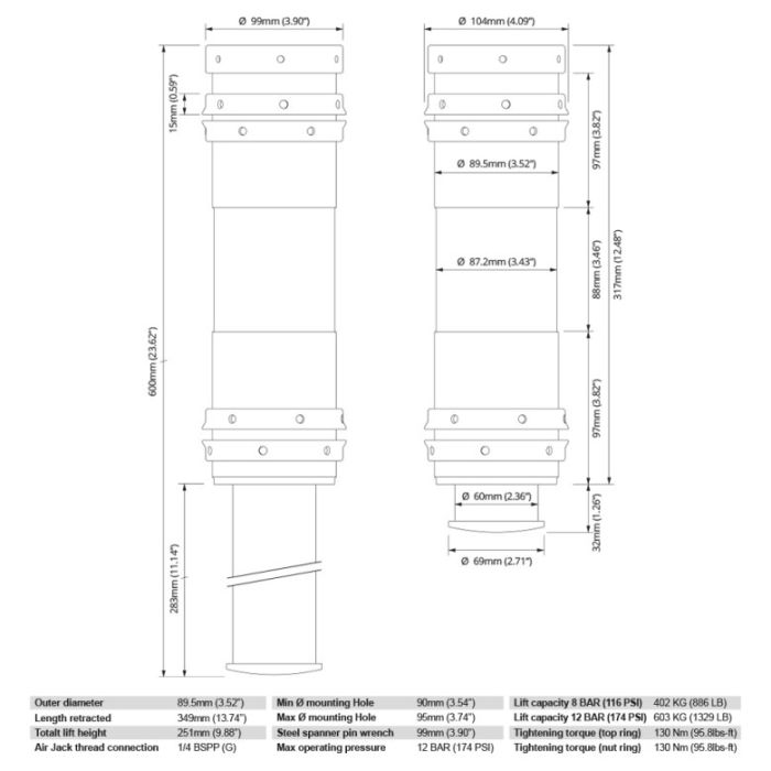 Nuke Performance Air Jack 90 Competition, 8 bar