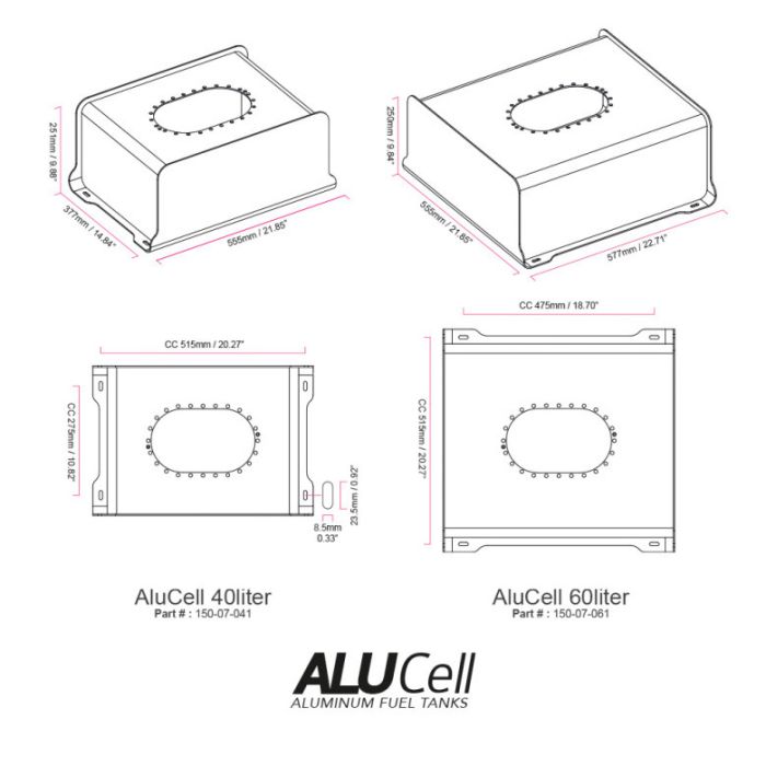 Pila de combustible Nuke Performance AluCell de 60 l con unidad CFC Nuke Performance