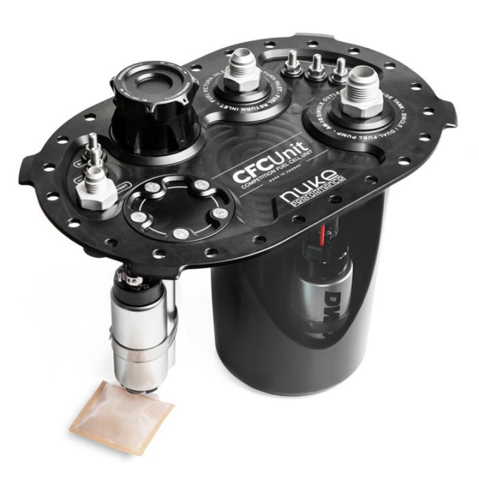 Nuke Performance CFC Unit: low-profile competition fuel cell unit with integrated fuel surge tank.