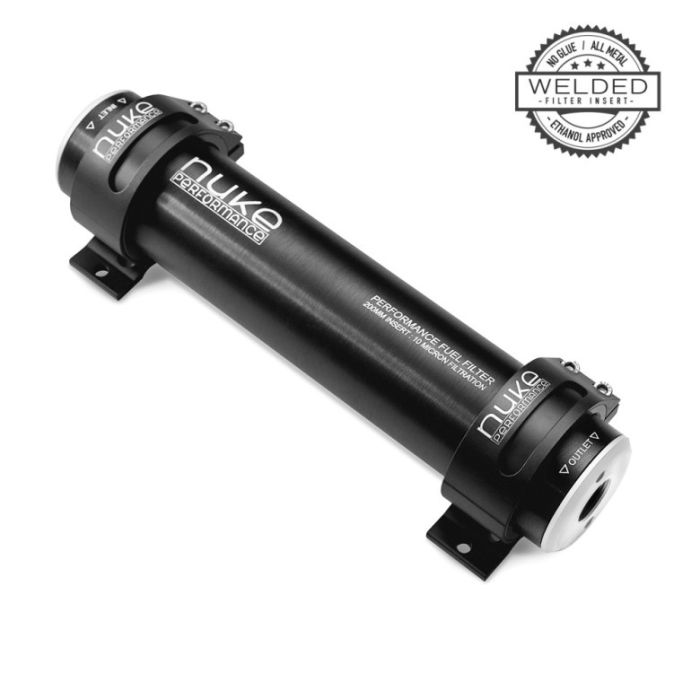 Filtro de combustible Nuke Performance PF200 de 10 micras AN-10 - Elemento de acero inoxidable soldado