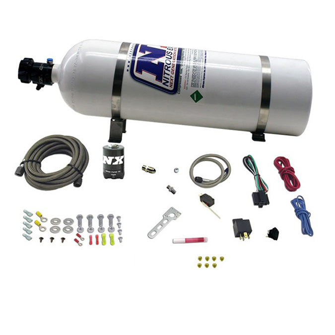 Diesel Stacker 3 Nitrous Express NXD12001 con solenoide y botella de 15 Lb (6,8 kg)