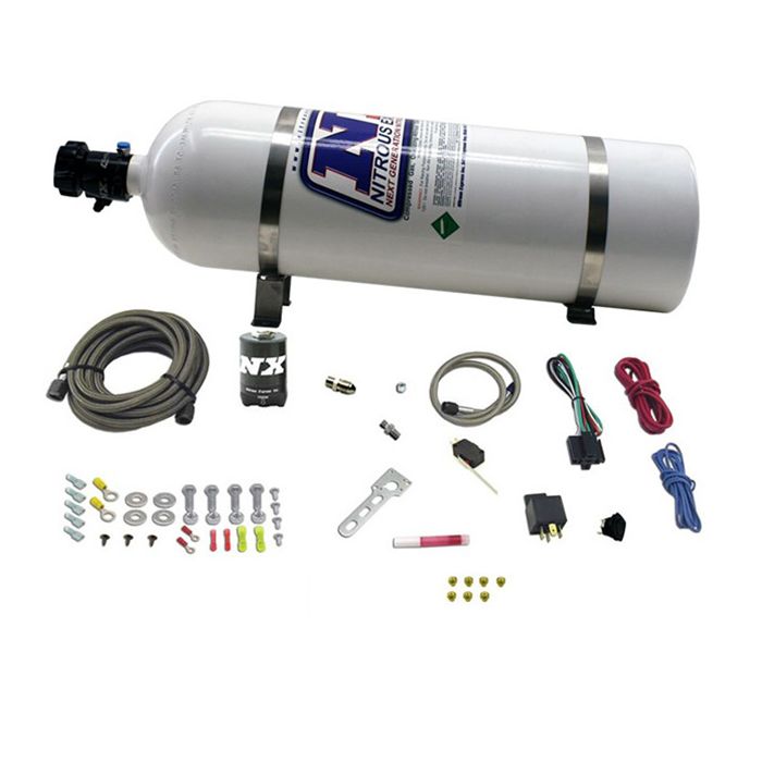Diesel Stacker 3 Nitrous Express NXD12001 con solenoide, botella de 15 lb (6,8 kg)