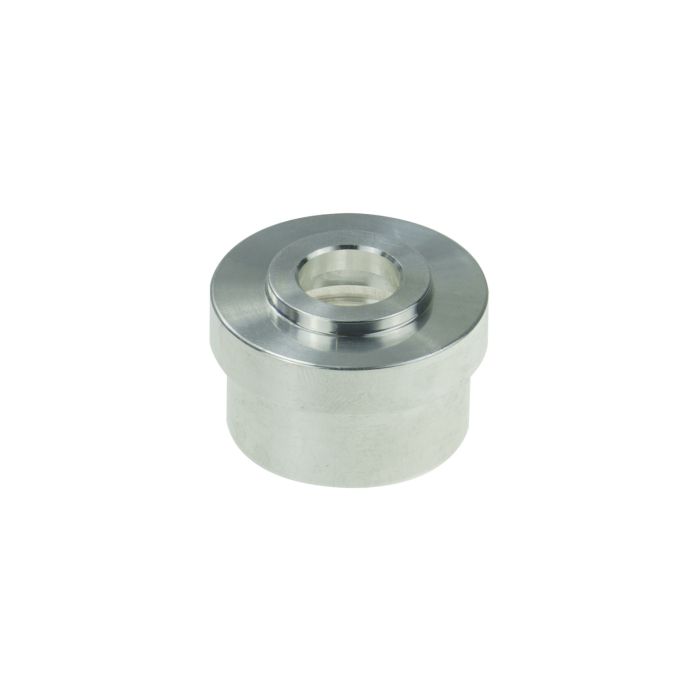 AN10 aluminum ORB female weld-on fitting, round base