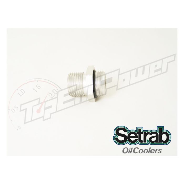 Aluminum fitting for Setrab oil cooler with M22 x 1/2BSP O-ring