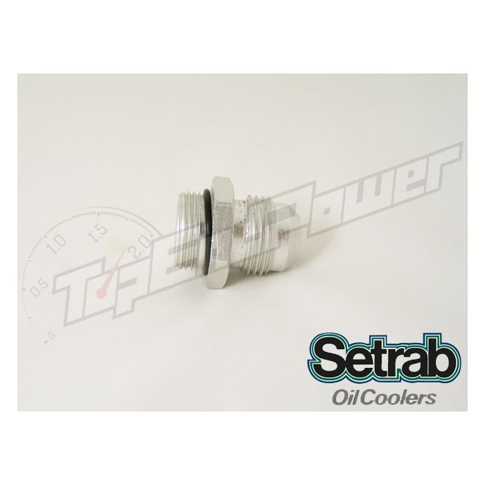Conector de aluminio para enfriador de aceite Setrab con junta tórica M22 x -10JIC (-10AN)