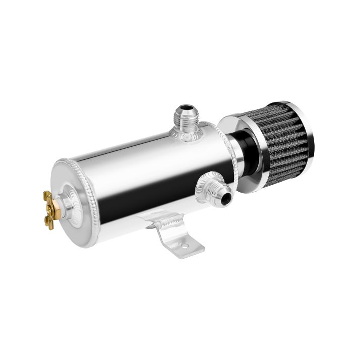 JRSPEC 0.75L OIL CATCH CAN WITH FILTER AND AN10 FITTINGS