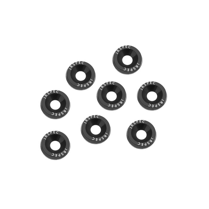 Arandelas embellecedoras negras para guardabarros, parachoques y compartimento del motor