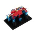 Panel de control con interruptor de luz LED de 6 vías y 12 V con voltímetro