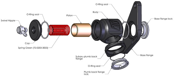 Blow off BOV Turbosmart TS-0203-1215 Kompact Plumb Back para Subaru Forester XT WRX STI