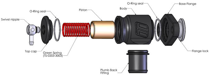 Blow off BOV Turbosmart TS-0203-1209 Kompact Plumb Back para Mazda CX-7 Mazdaspeed MPS 3