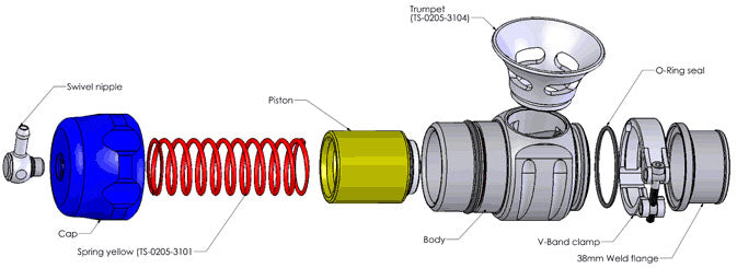 Blow off BOV Turbosmart TS-0205-1301 Supersonic