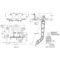 Conjunto de caja de pedales con cilindro maestro triple de montaje inverso Wilwood 340-11299