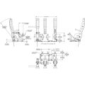 Conjunto de pedales Wilwood 340-12411 para montaje en piso, pedal del acelerador y varillaje