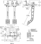 Wilwood 340-13835 Pedal de freno y embrague de montaje oscilante invertido