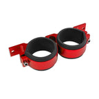 Soporte de montaje para bomba de combustible doble de 60 mm, color rojo
