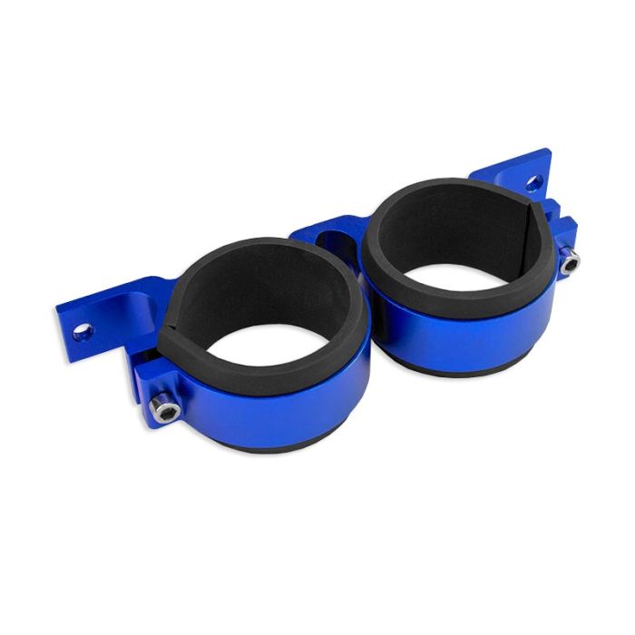Soporte de montaje para bomba de combustible doble de 60 mm, color azul