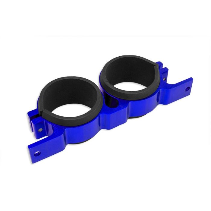 Soporte de montaje para bomba de combustible doble de 60 mm, color azul