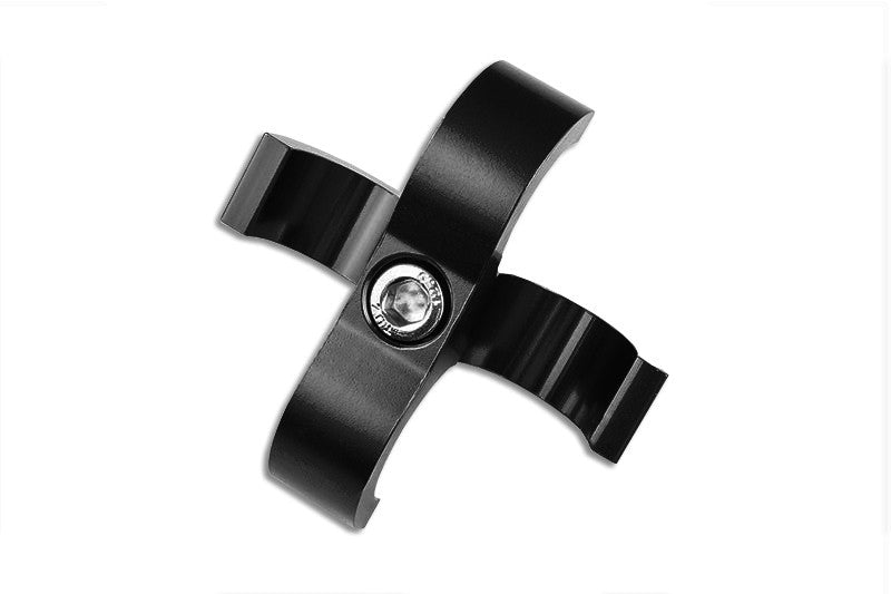 Abrazadera doble CLIPS AN4 para manguera de combustible negra