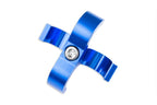 Clips dobles AN4 para mangueras, líneas de combustible y cables, azul