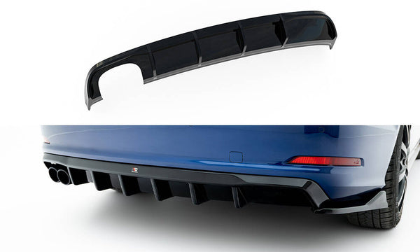 Difusor trasero para Audi A3 Sedan 8V (Version with single Exhaust tips on both sides)