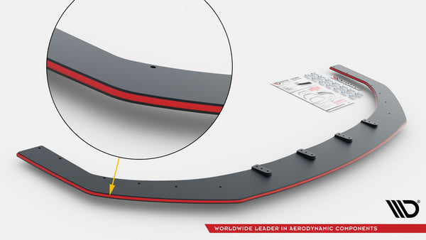 Splitter delantero Street Pro para Audi A3 S-Line Sedan / S3 Sedan 8Y Facelift