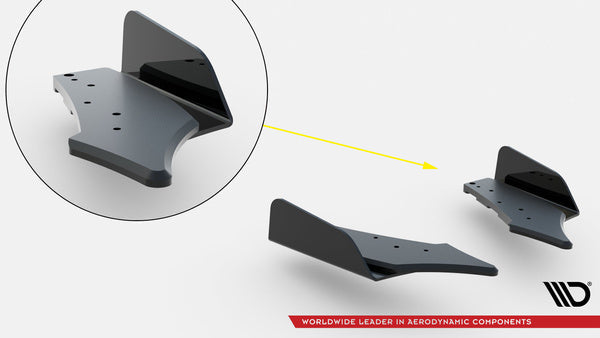 Splitters laterales traseros Street Pro + flaps para Audi S3 Sportback 8V Facelift