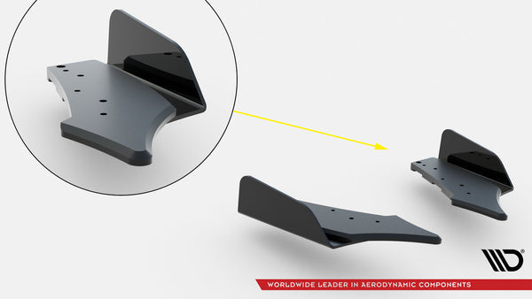 Splitters laterales traseros Street Pro V.1 + flaps para Toyota GR86 Mk1
