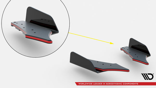 Splitters laterales traseros Street Pro V.1 + flaps para Toyota GR86 Mk1