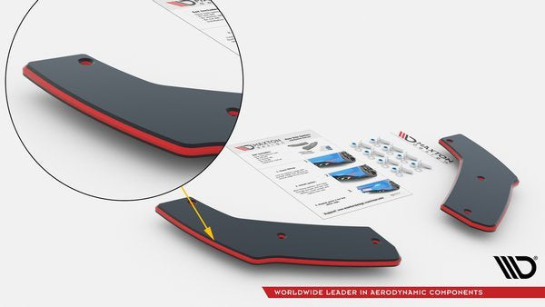 Splitters laterales traseros Street Pro para Volkswagen Golf GTI Clubsport Mk8 Facelift