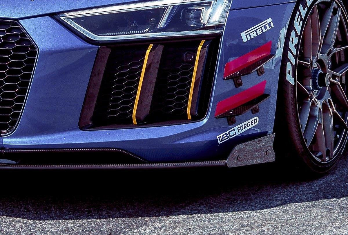 Canards de parachoques delantero para Audi R8 Mk.2