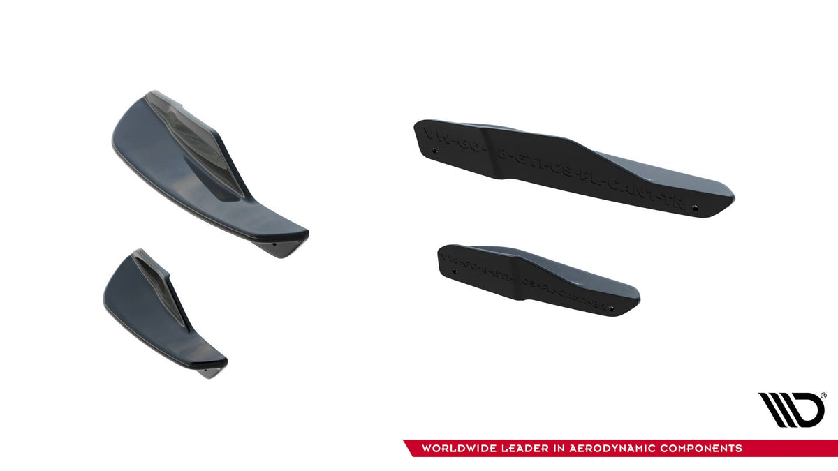 Canards de parachoques delantero para Volkswagen Golf GTI Clubsport Mk8 Facelift