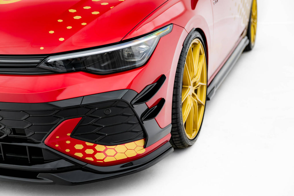 Canards de parachoques delantero para Volkswagen Golf GTI Clubsport Mk8 Facelift
