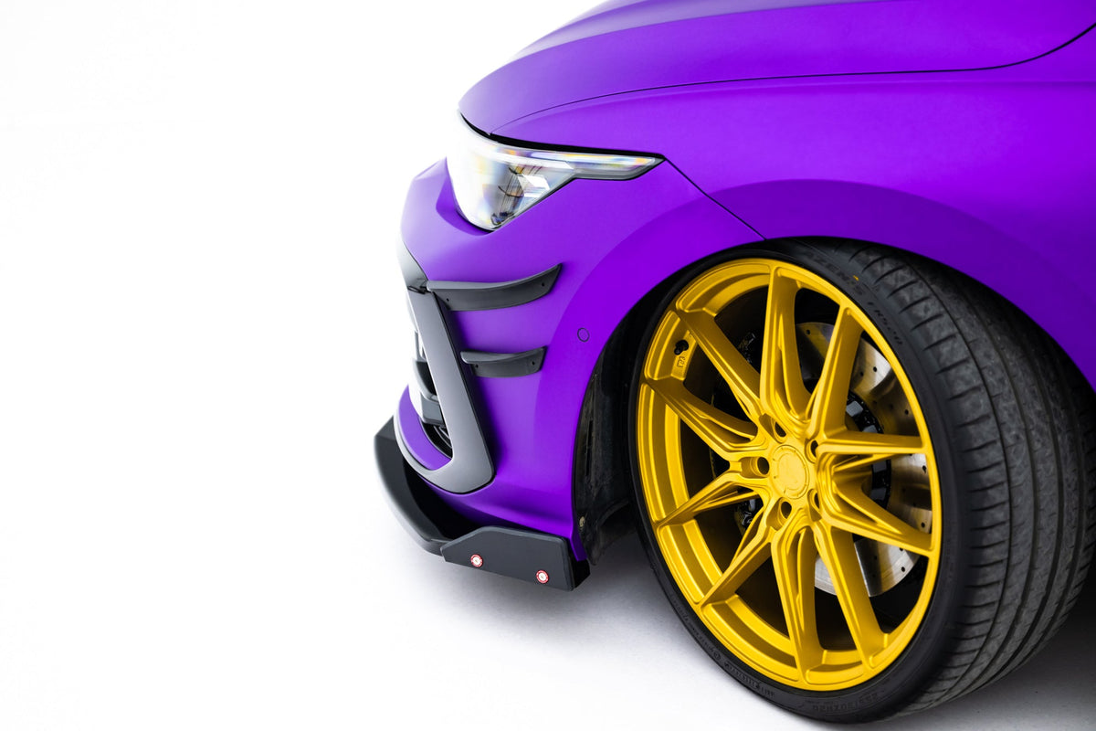 Canards de parachoques delantero para Volkswagen Golf R Hatchback / Variant Mk8 Facelift